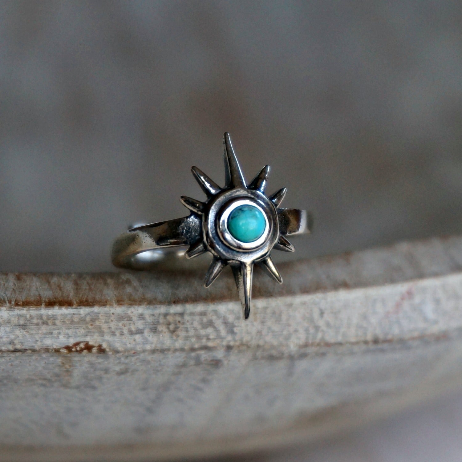 【STAR JEWELRY】K10 リング ARQUISE TURQUOISE Star Turquoise Ring | Genuine Turquoise Sterling Silver | Sowell