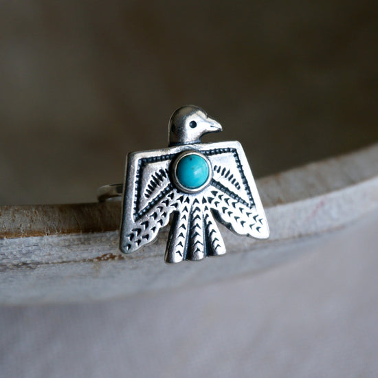 Thunderbird Turquoise Ring - SOWELL JEWELRY