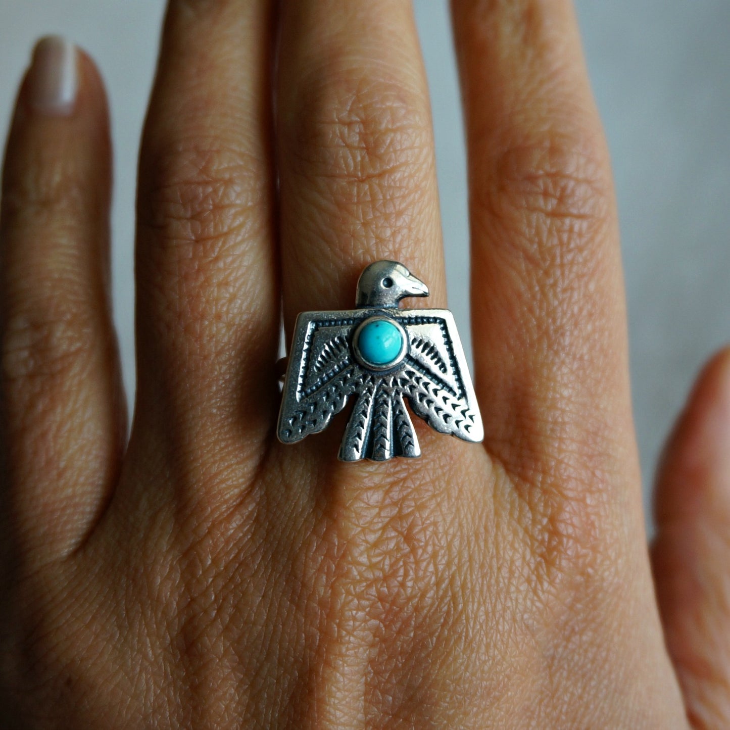 Thunderbird Turquoise Ring - SOWELL JEWELRY