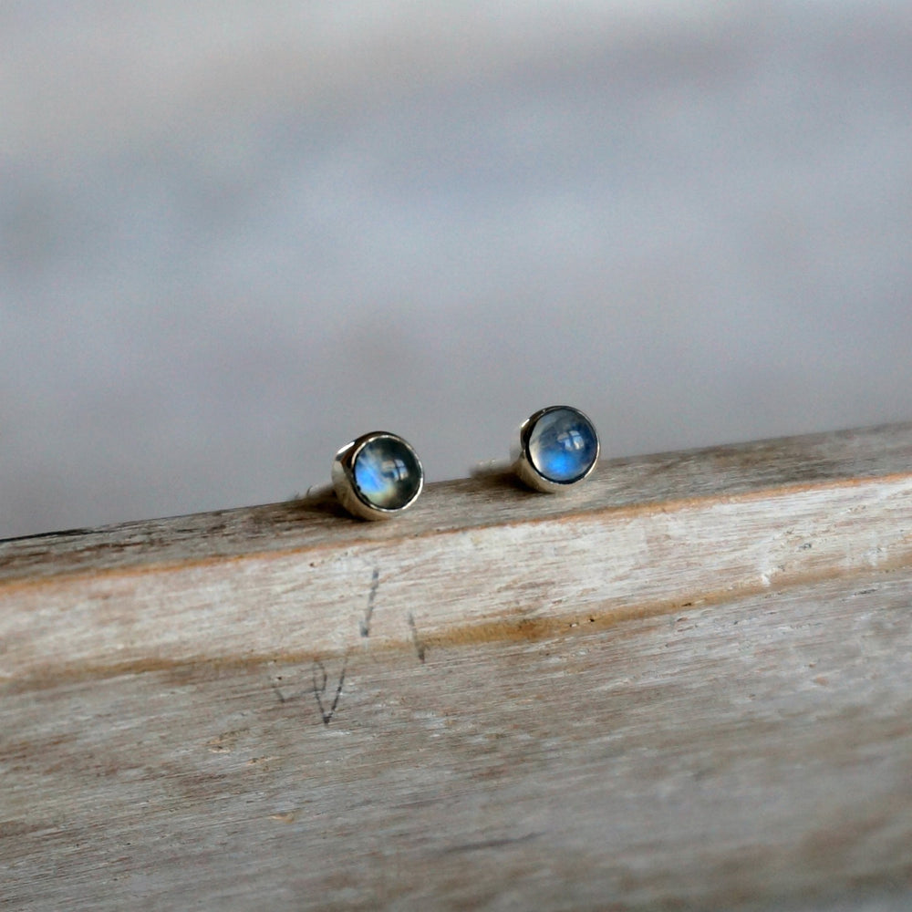 
                  
                    Moonstone Minimalist Earrings - SOWELL JEWELRY
                  
                
