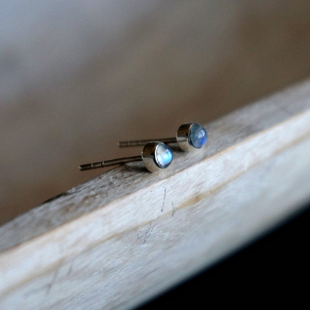
                  
                    Moonstone Minimalist Earrings - SOWELL JEWELRY
                  
                