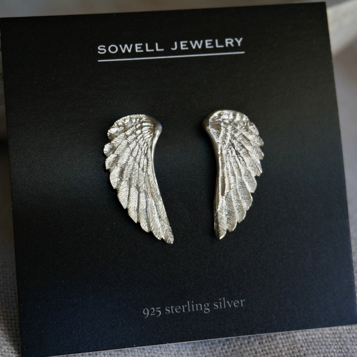 Silver Wing Post Earrings - SOWELL JEWELRY