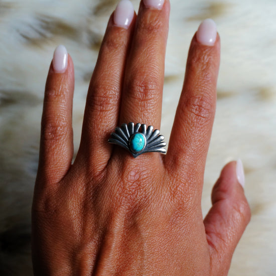 Prayer Turquoise Ring - SOWELL JEWELRY
