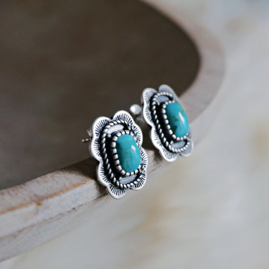 Load image into Gallery viewer, Asia Turquoise Earrings - SOWELL JEWELRY
