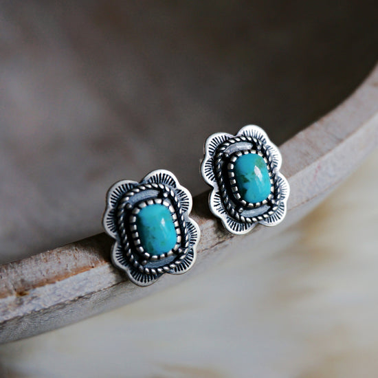 Load image into Gallery viewer, Asia Turquoise Earrings - SOWELL JEWELRY
