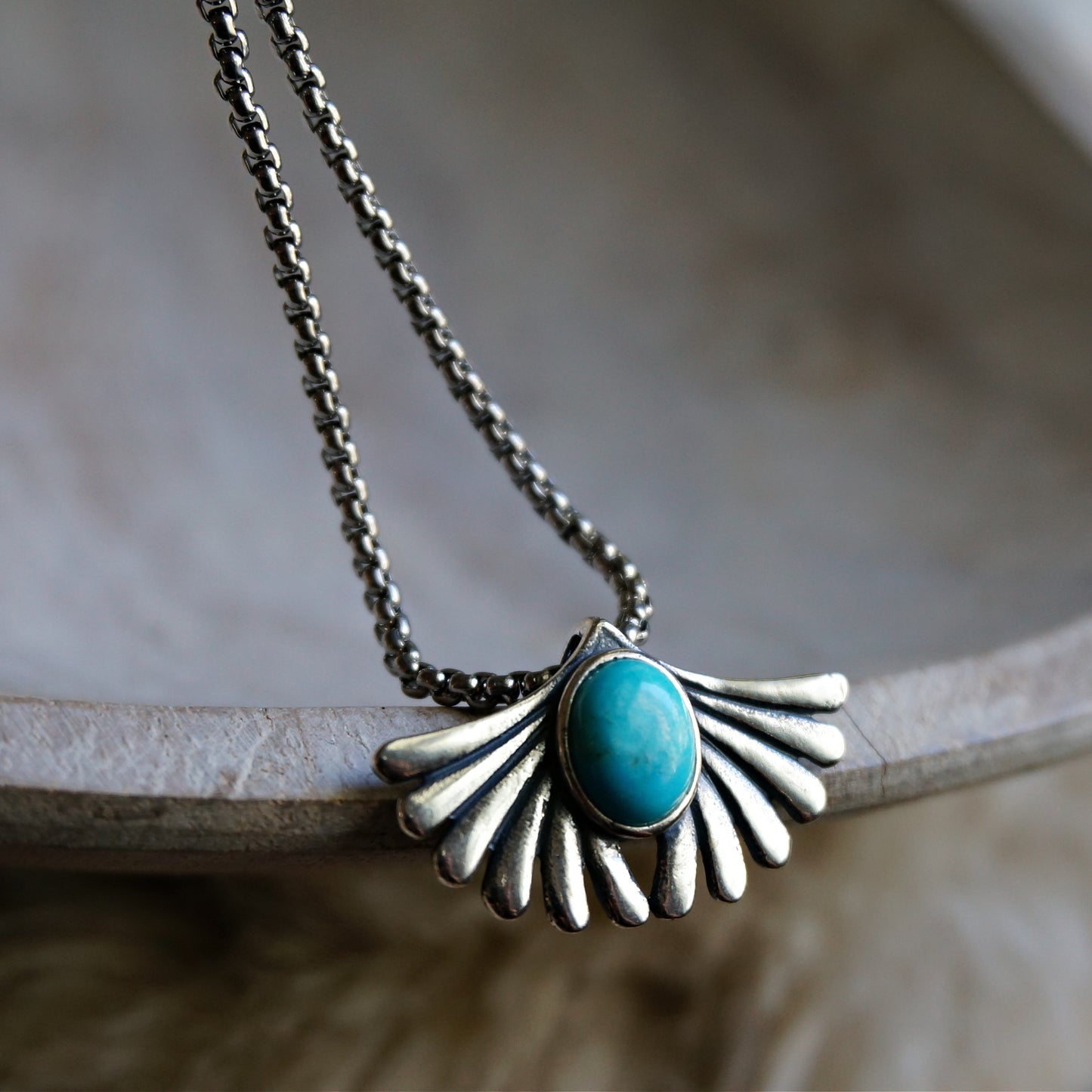 Load image into Gallery viewer, Prayer Turquoise Necklace - SOWELL JEWELRY
