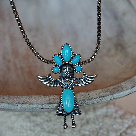 Kachina Doll Turquoise Necklace - SOWELL JEWELRY
