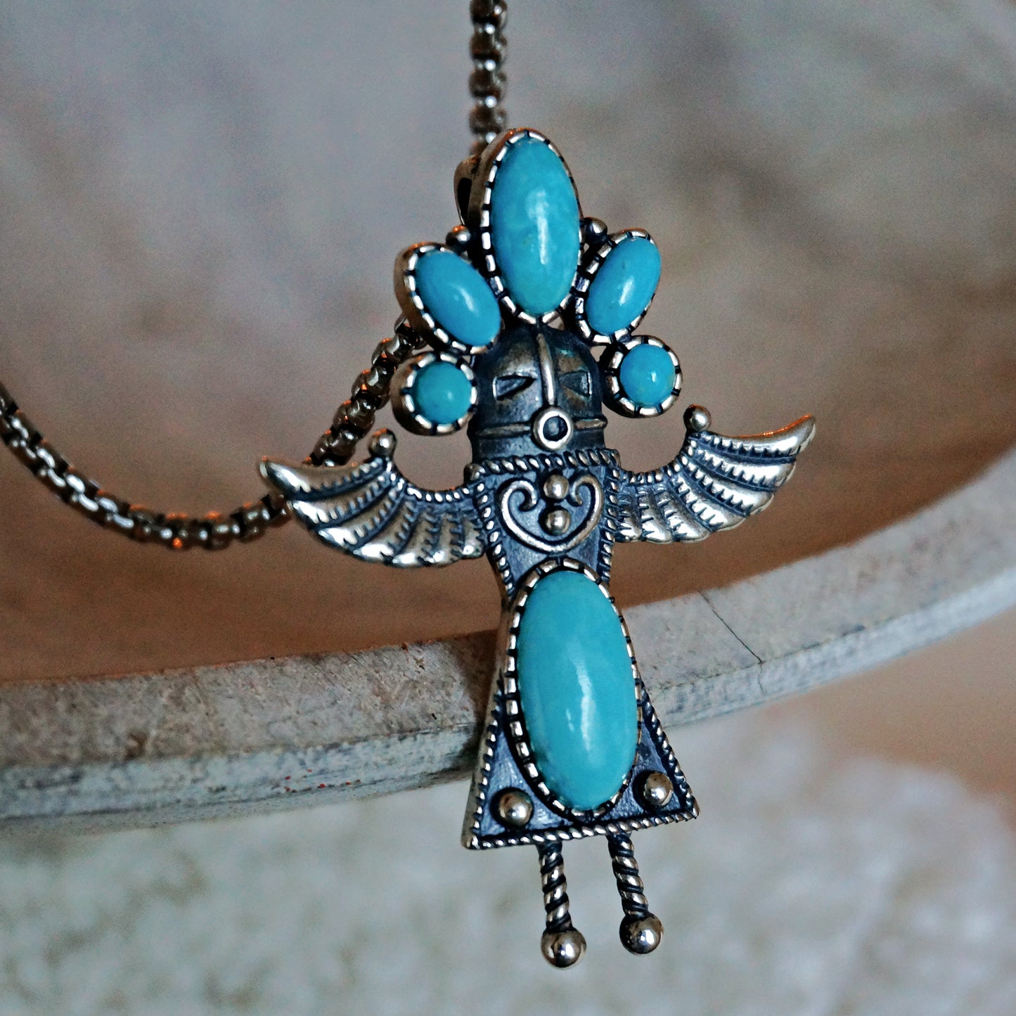 Kachina Doll Turquoise Necklace - SOWELL JEWELRY