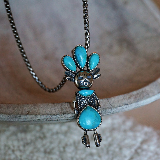 Kachina Doll Turquoise Necklace - SOWELL JEWELRY