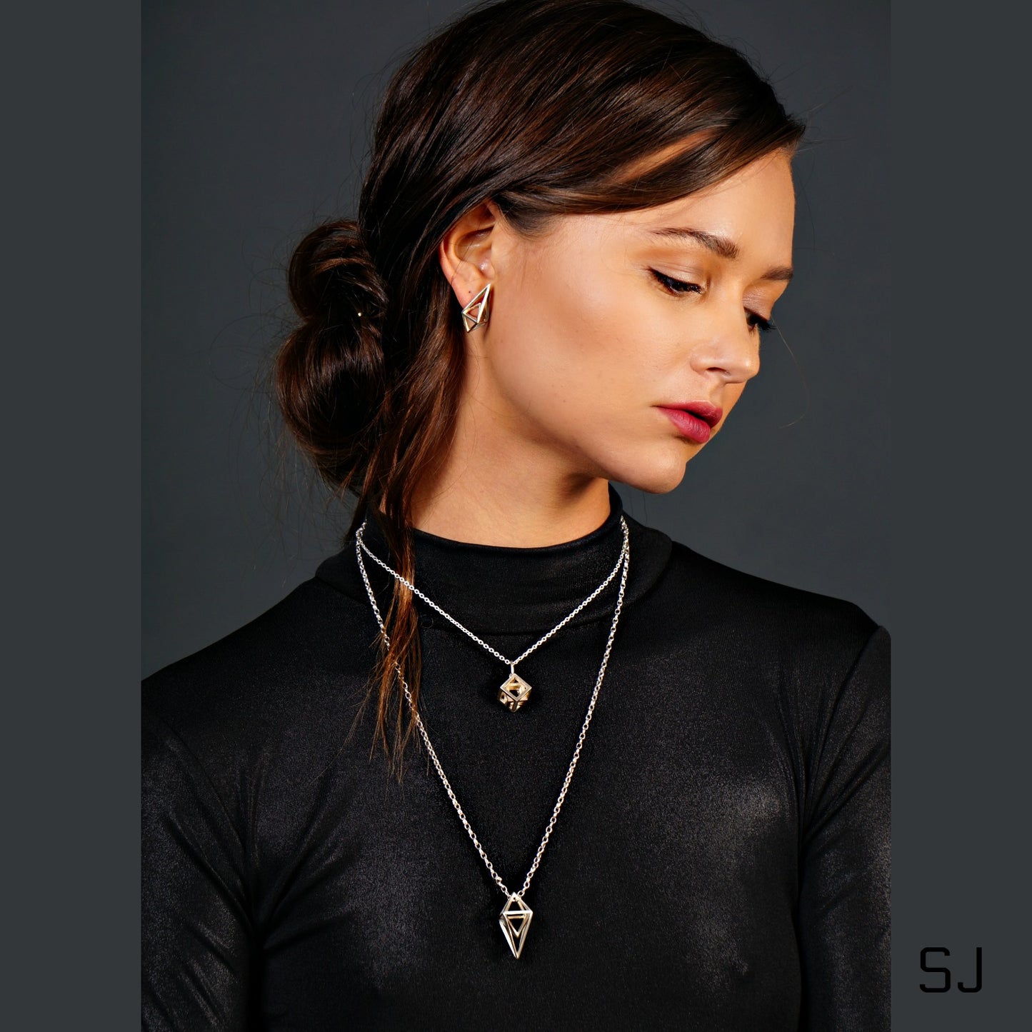 Rhombus Silver Pendant - SOWELL JEWELRY