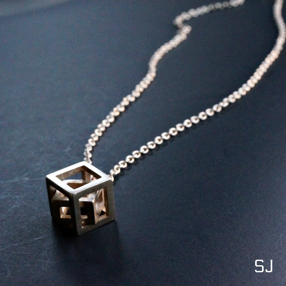 
                  
                    Silver Cube Pendant - SOWELL JEWELRY
                  
                