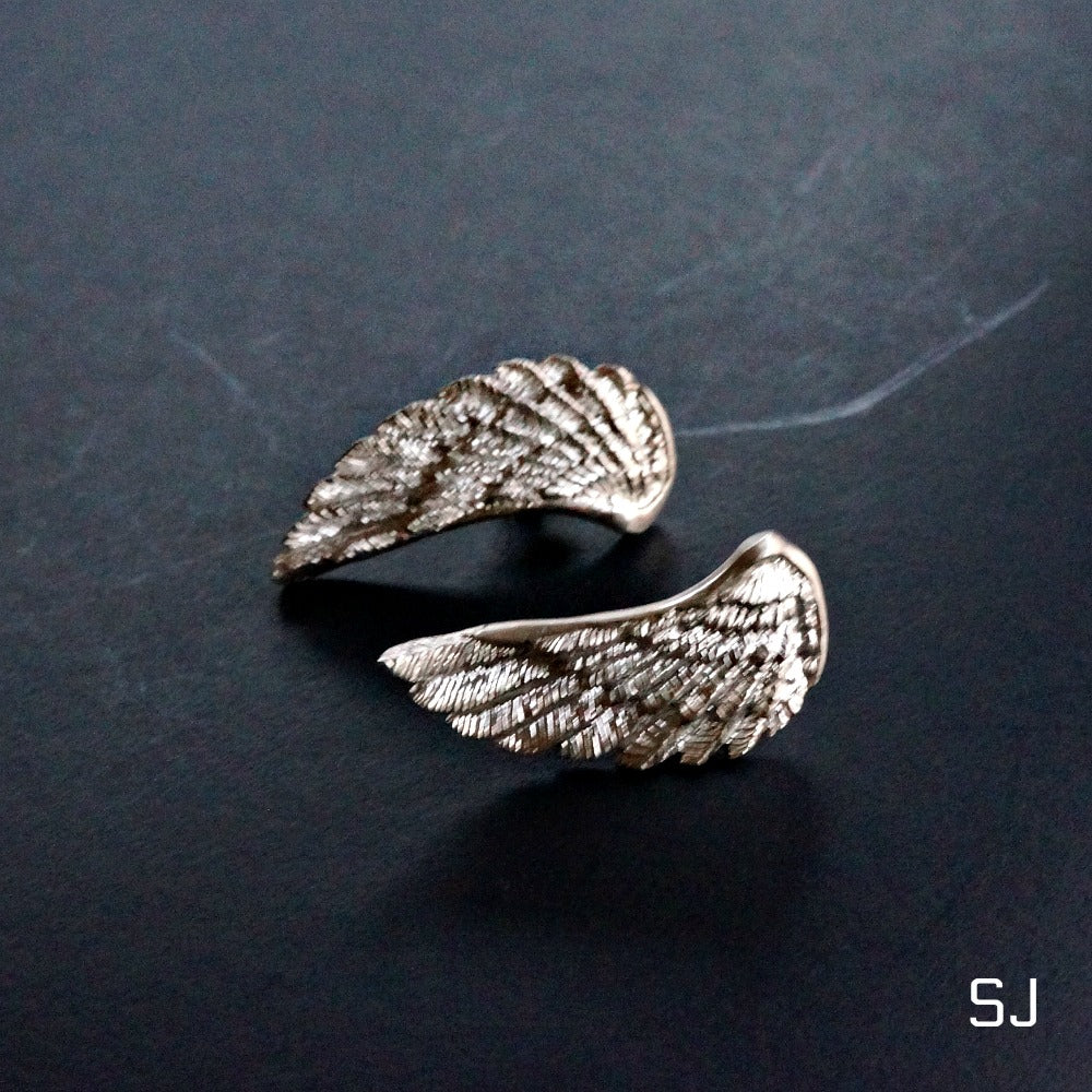 Silver Wing Post Earrings - SOWELL JEWELRY