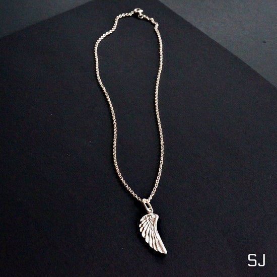 Petite Silver Wing Pendant - SOWELL JEWELRY