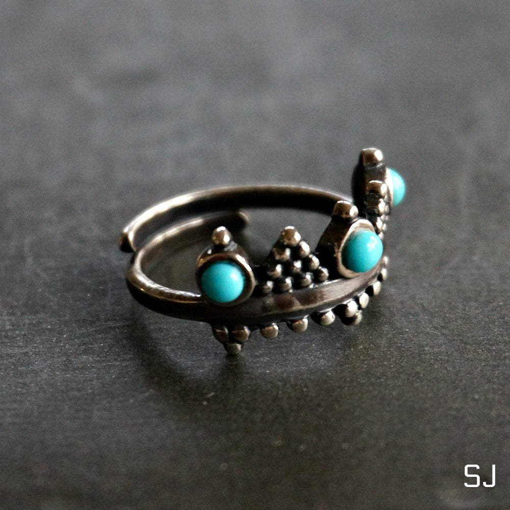 
                  
                    Crown Turquoise Ring - SOWELL JEWELRY
                  
                