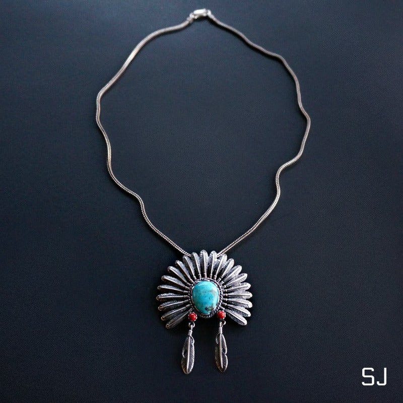 
                  
                    Headdress Turquoise Necklace - SOWELL JEWELRY
                  
                