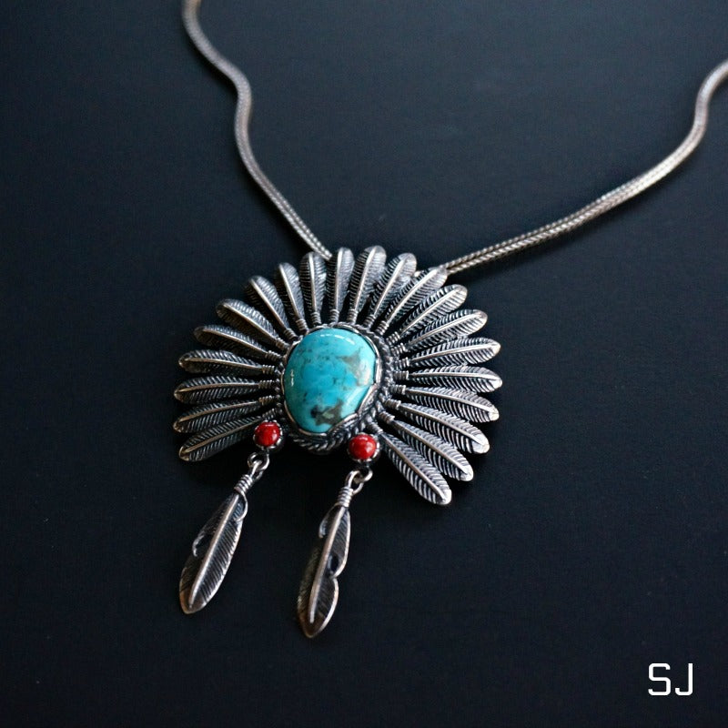 
                  
                    Headdress Turquoise Necklace - SOWELL JEWELRY
                  
                
