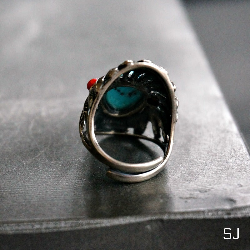 
                  
                    Headdress Turquoise Ring - SOWELL JEWELRY
                  
                