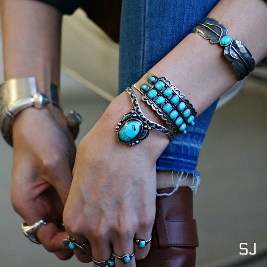 Load image into Gallery viewer, Asia Turquoise Bracelet - SOWELL JEWELRY
