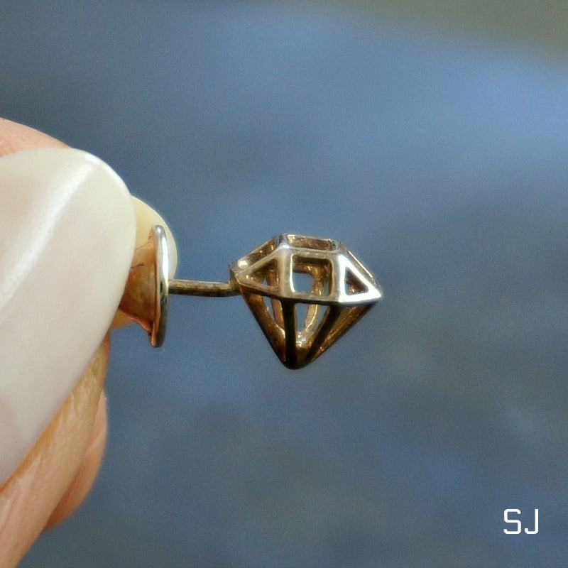 
                  
                    Diamond Silver Stud Earrings - SOWELL JEWELRY
                  
                