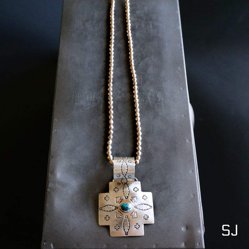 Load image into Gallery viewer, Elsu Turquoise Pendant - SOWELL JEWELRY
