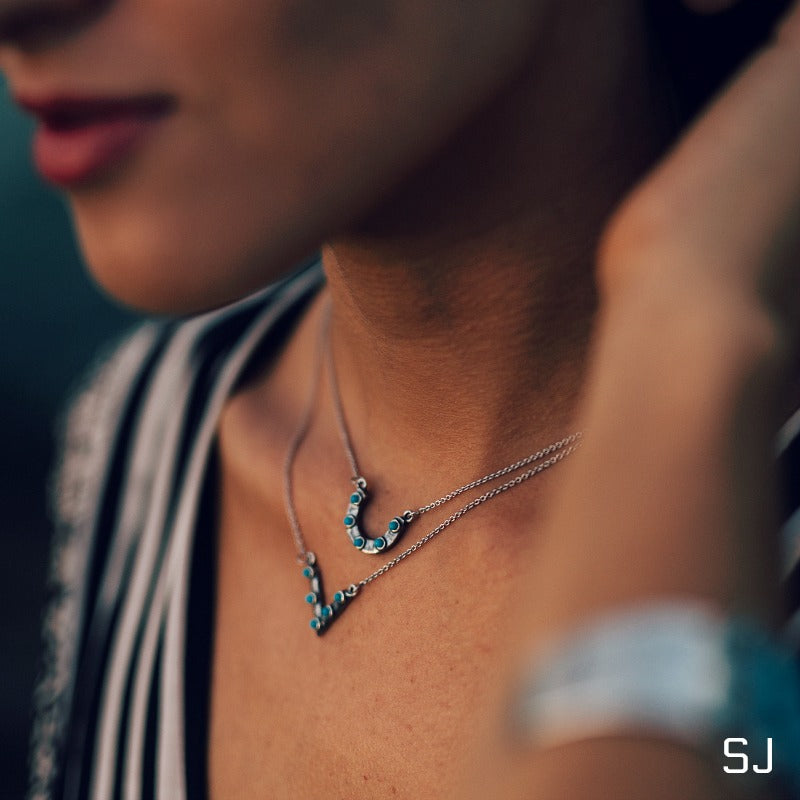 Horseshoe Turquoise Choker Necklace - SOWELL JEWELRY