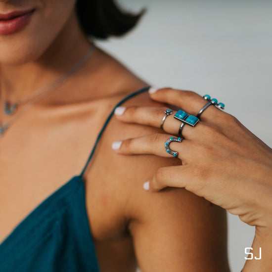 Horseshoe Turquoise Ring - SOWELL JEWELRY