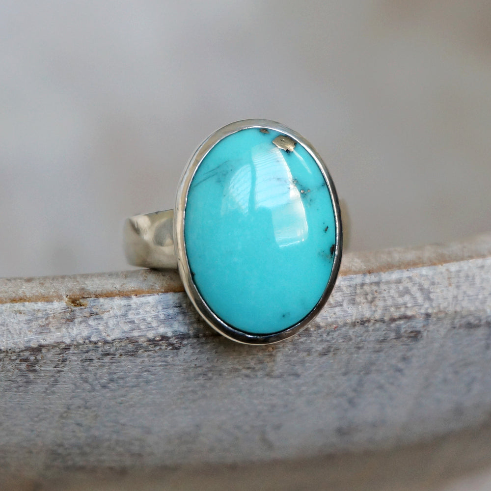 
                  
                    R6 Natural Turquoise Solitaire Ring - SOWELL JEWELRY
                  
                