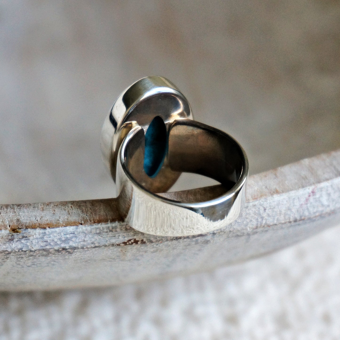 R8 Natural Turquoise Solitaire Ring - SOWELL JEWELRY