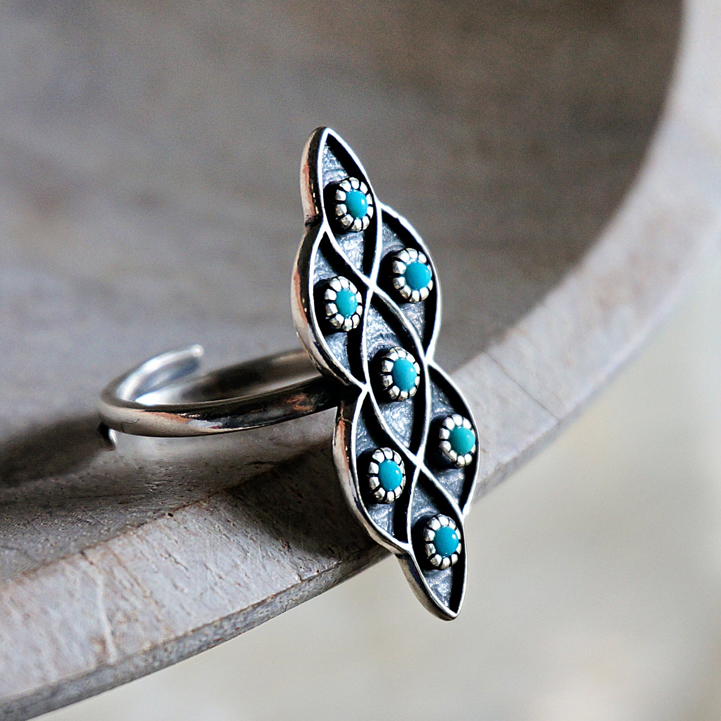 Load image into Gallery viewer, Lucia Turquoise Ring - SOWELL JEWELRY
