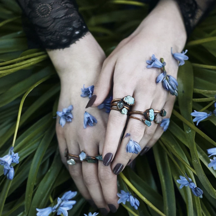 Raw Apatite Ring - SOWELL JEWELRY