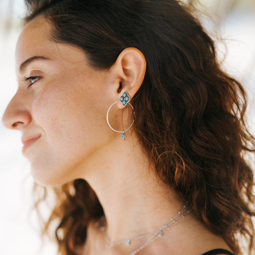 
                  
                    Lucia Turquoise Stud Earrings - SOWELL JEWELRY
                  
                