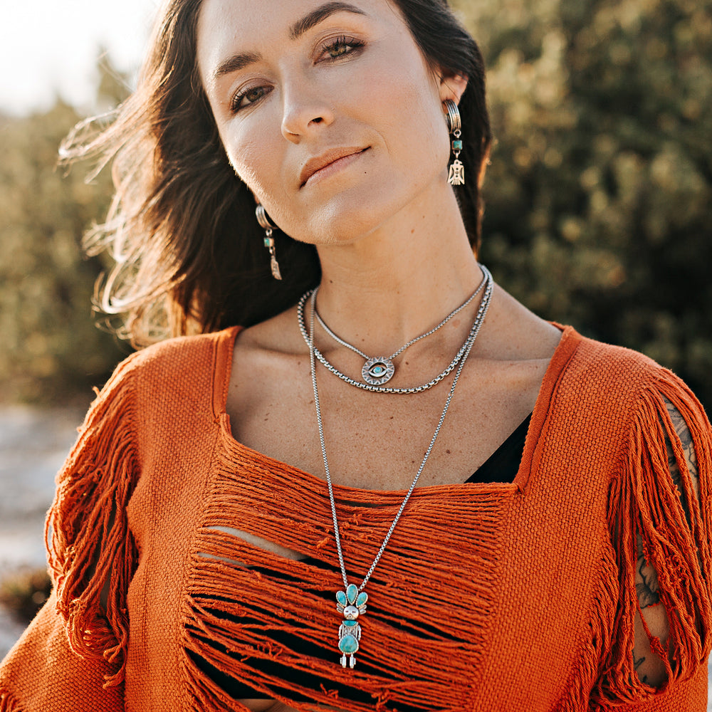 
                  
                    Kachina Doll Turquoise Necklace - SOWELL JEWELRY
                  
                