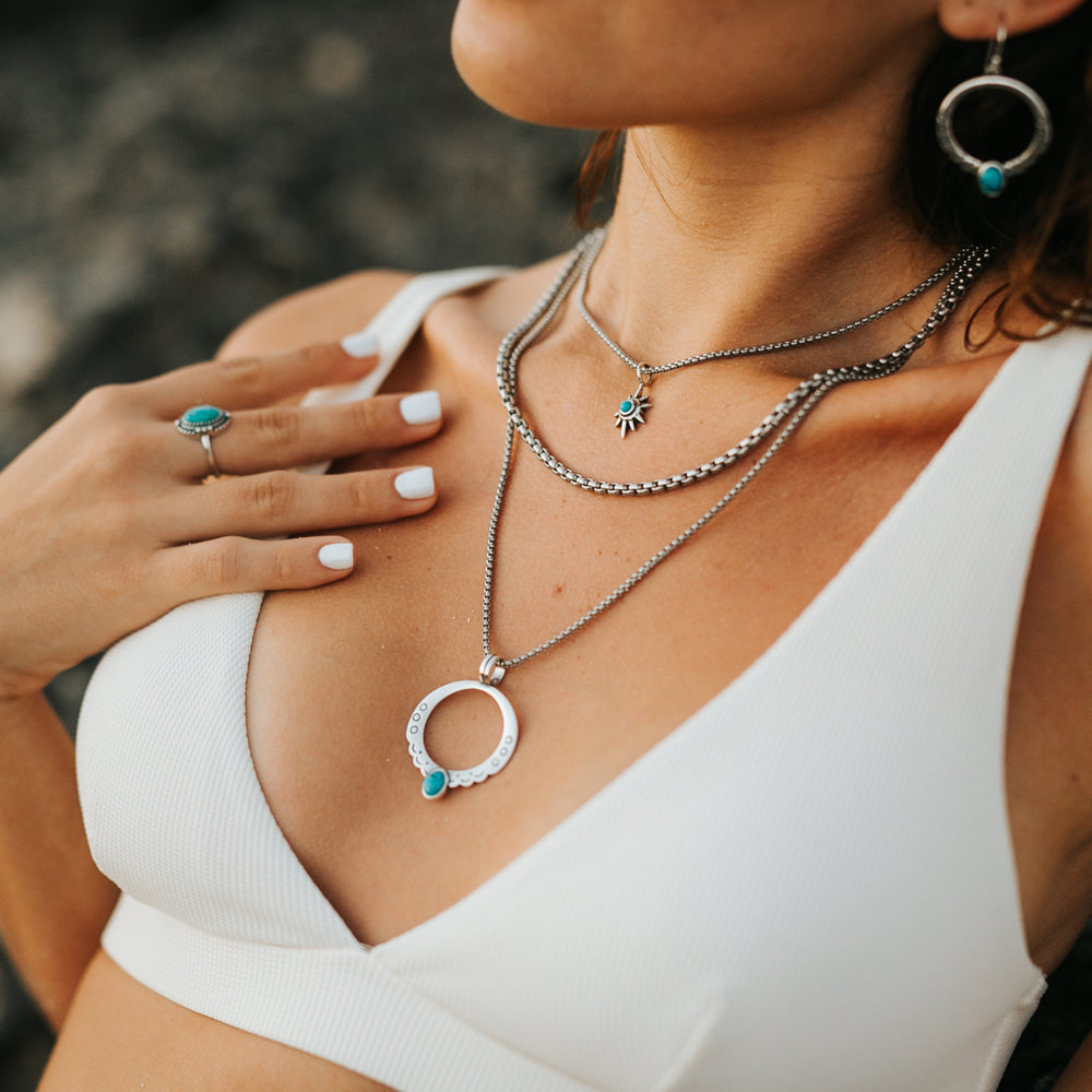 Moongate Turquoise Necklace - SOWELL JEWELRY