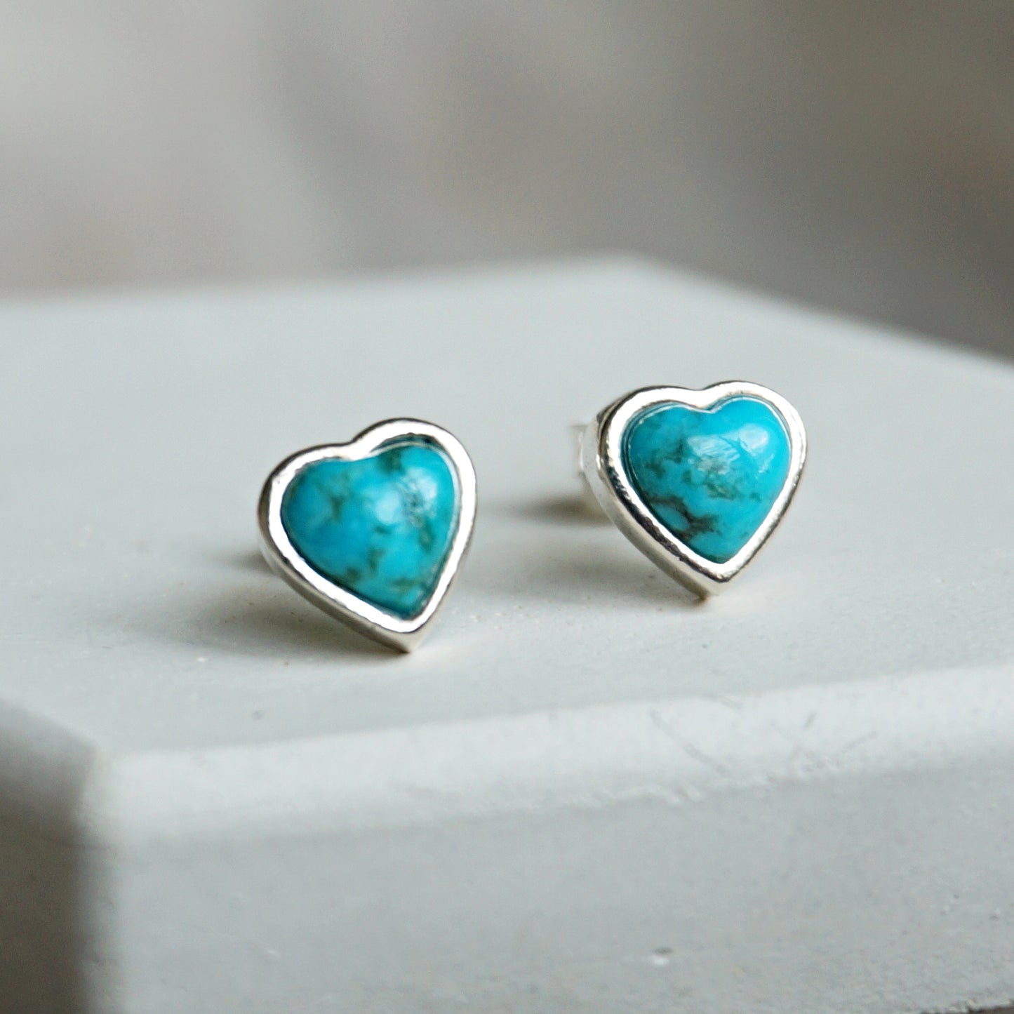 Turquoise Heart Earrings