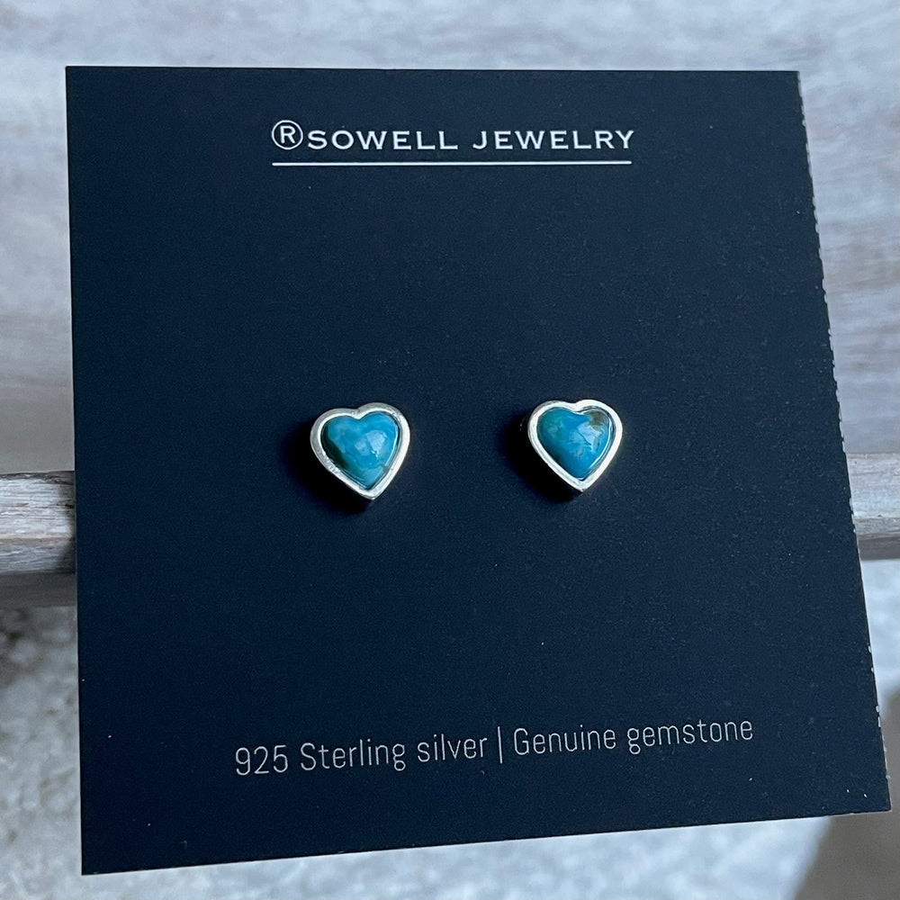 
                  
                    Turquoise Heart Earrings - SOWELL JEWELRY
                  
                