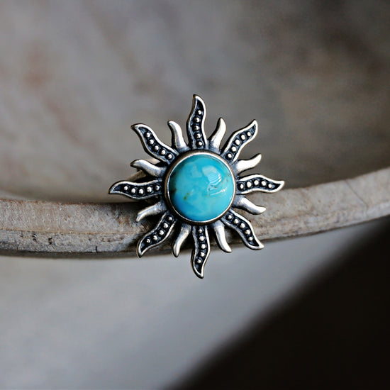 Load image into Gallery viewer, sunburst turquoise ring
