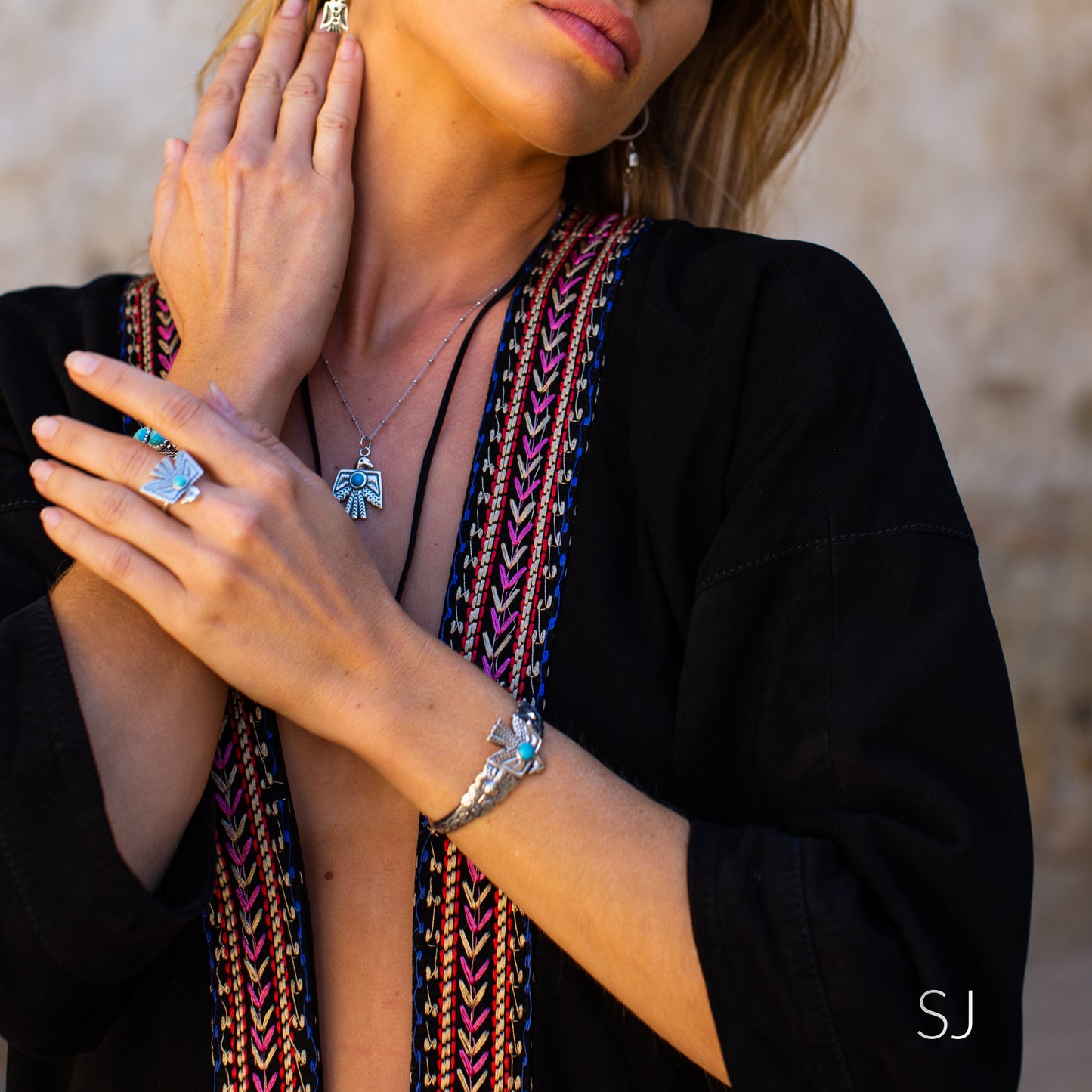 Thunderbird Silver Bracelet - SOWELL JEWELRY